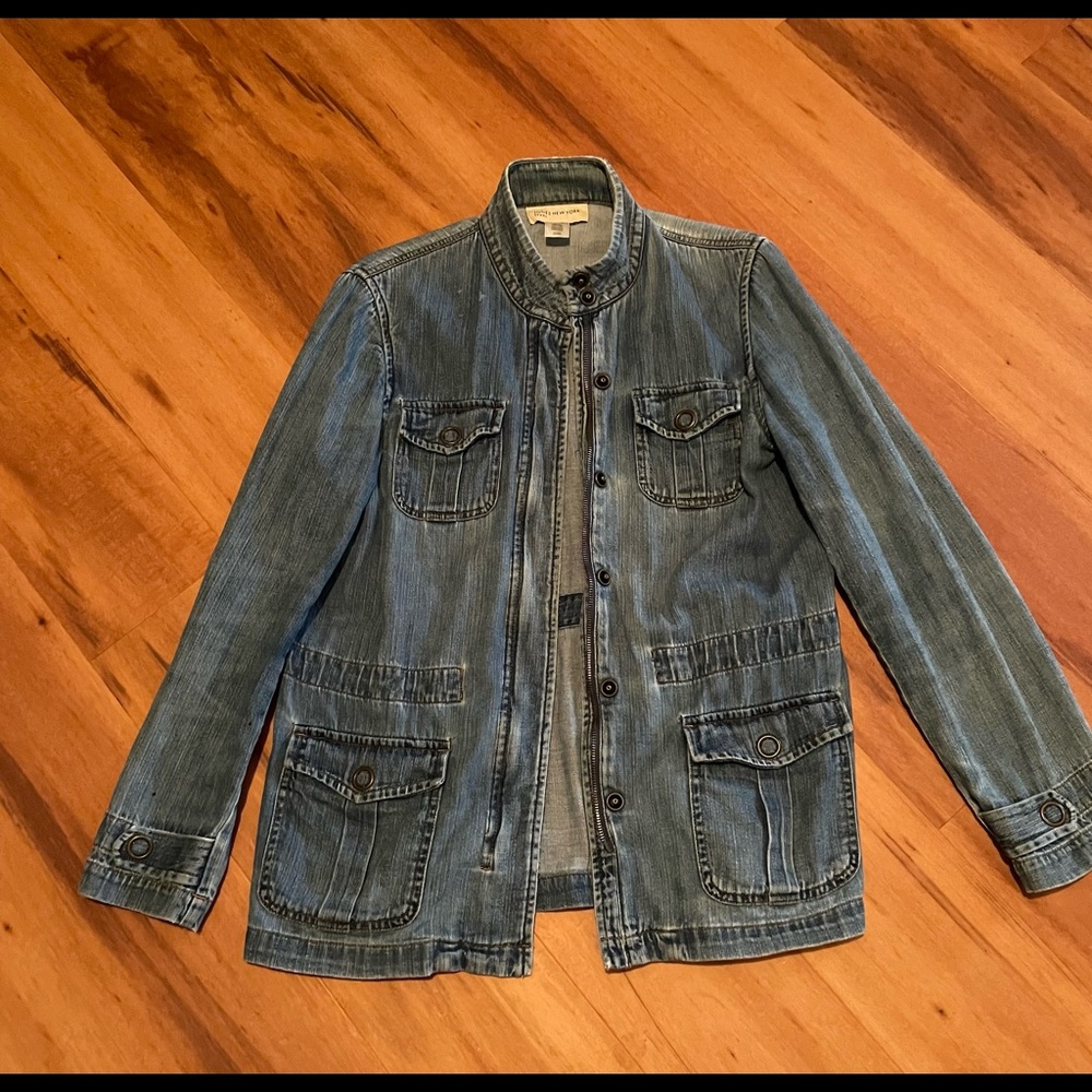 Jones of New York Sport Womens Denim Utility Jacket